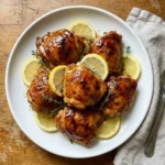 Oven Baked Honey Lemon Chicken Thighs