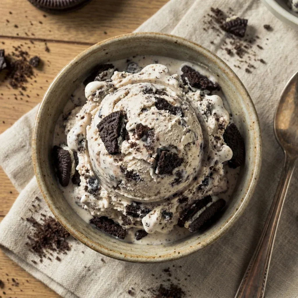 No-Churn Oreo Cookies and Cream Ice Cream