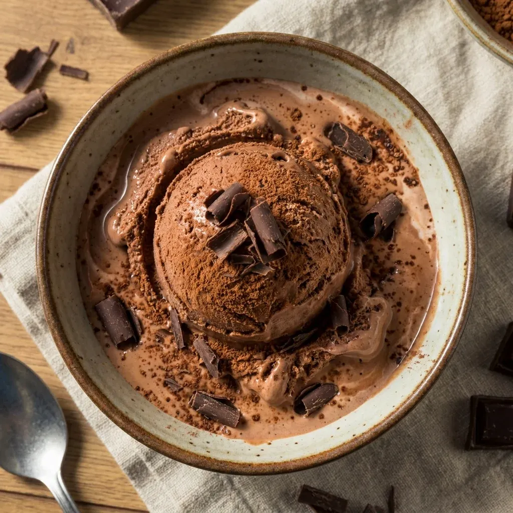 Homemade Creamy Chocolate Ice Cream