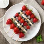 Red, White, and Blue Fruit Skewers