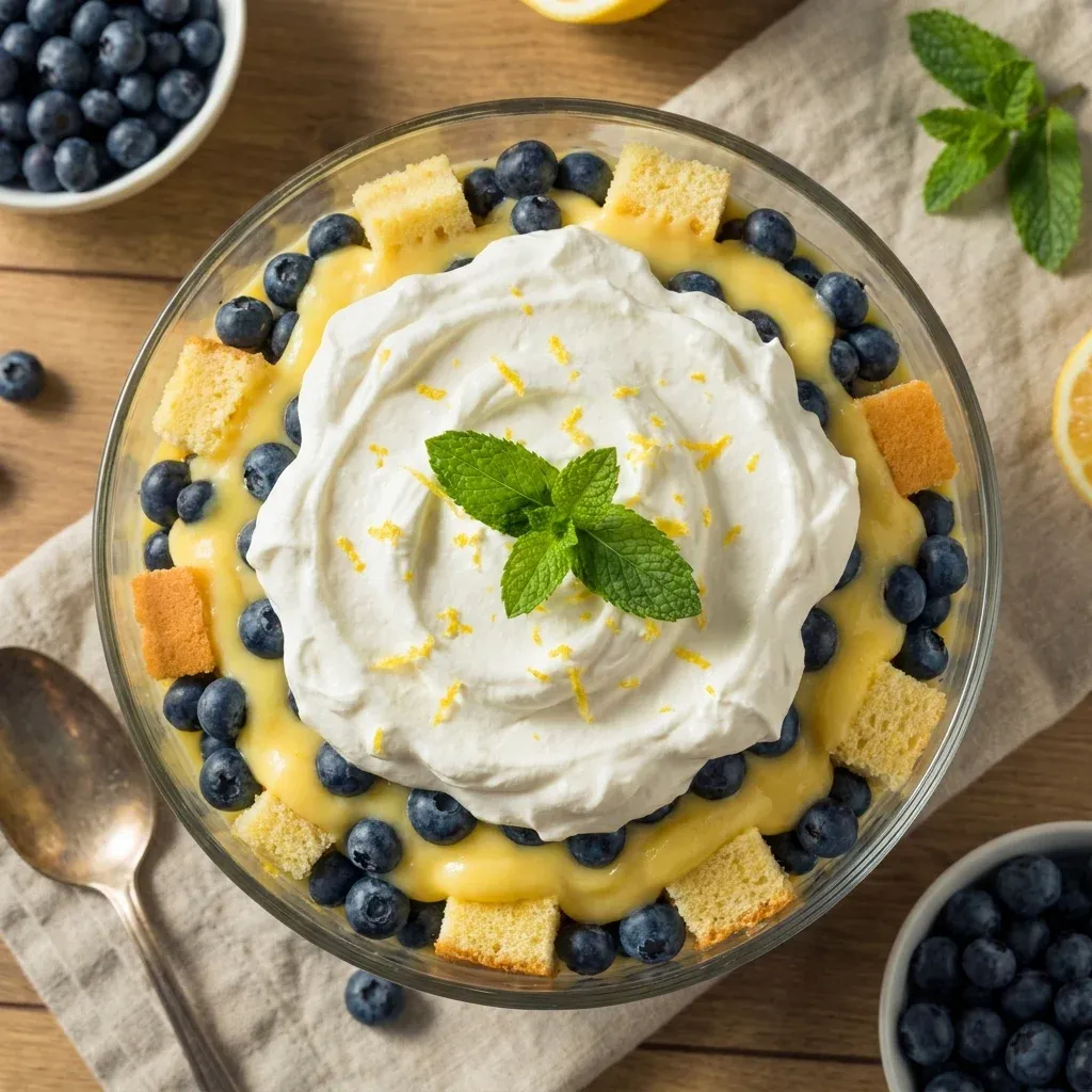 Mixed Berry Summer Trifle with Custard