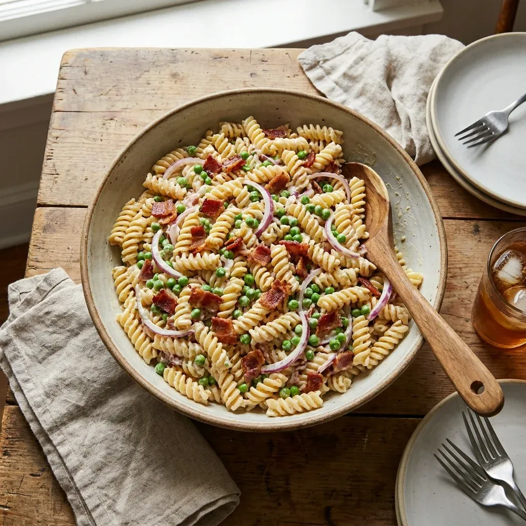 Creamy Bacon & Pea Pasta Salad