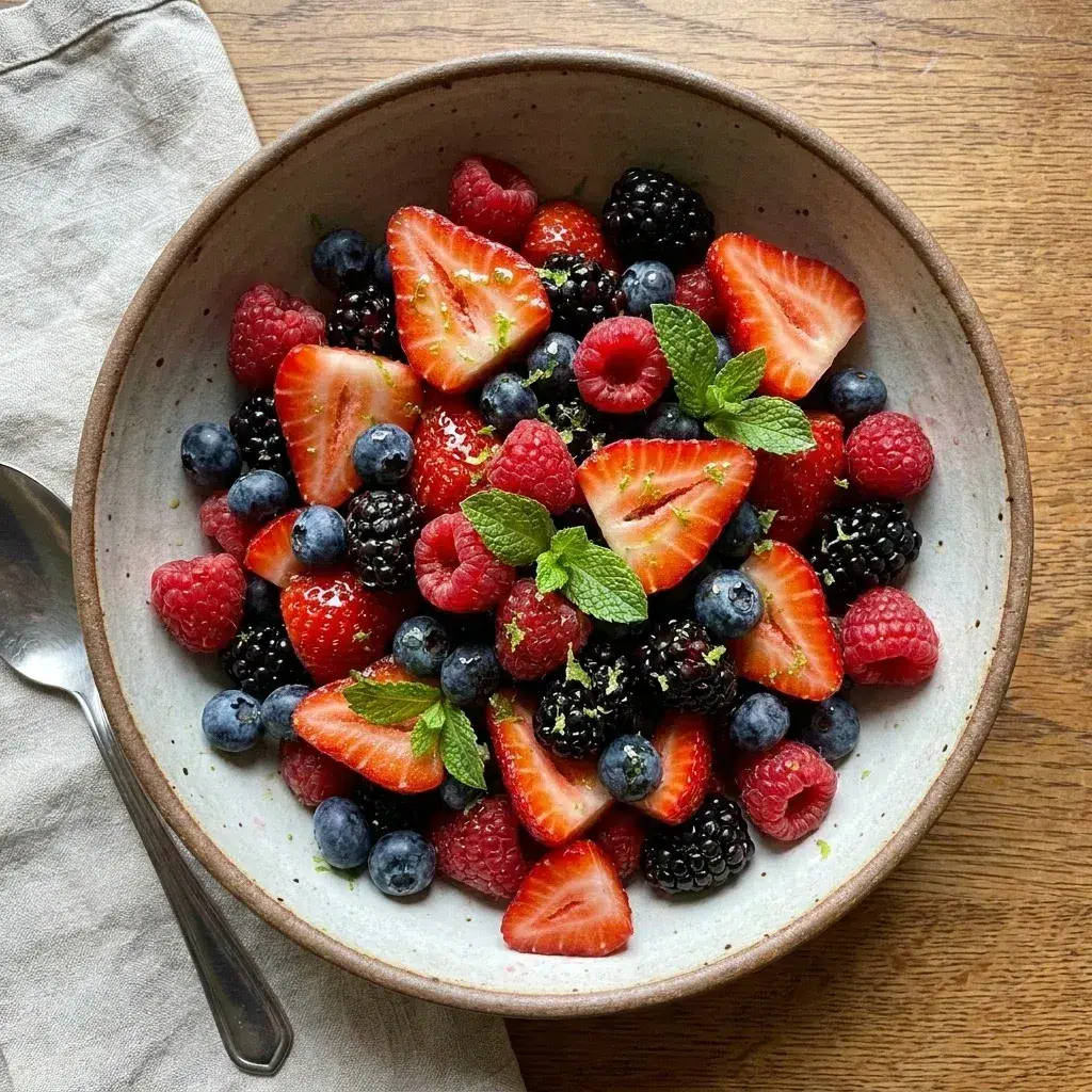 Berry Fruit Salad with Honey Lime