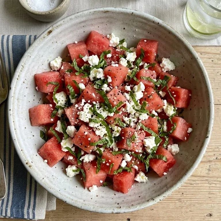 Watermelon Feta Salad with Mint