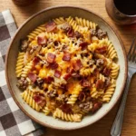Bacon Cheeseburger Alfredo Pasta