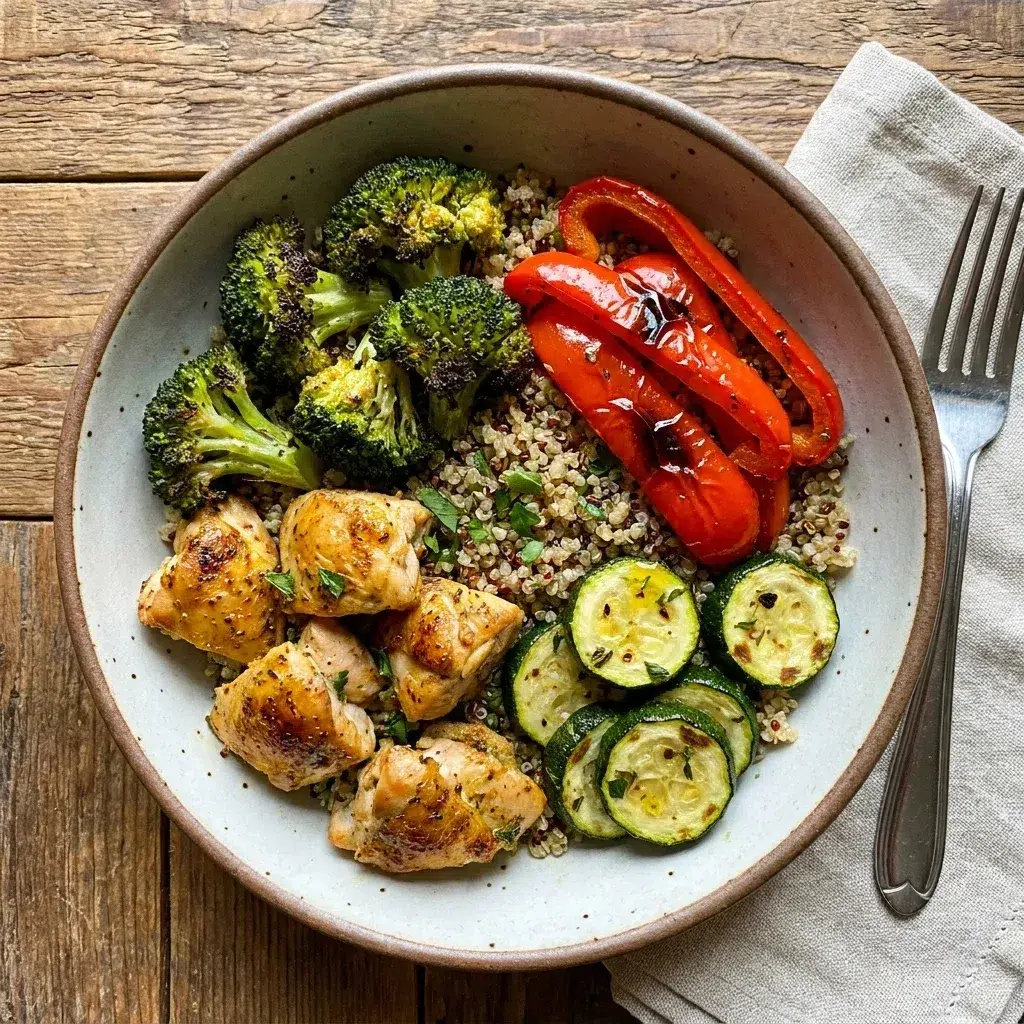 Diabetes-Friendly Roasted Chicken and Veggie Bowls
