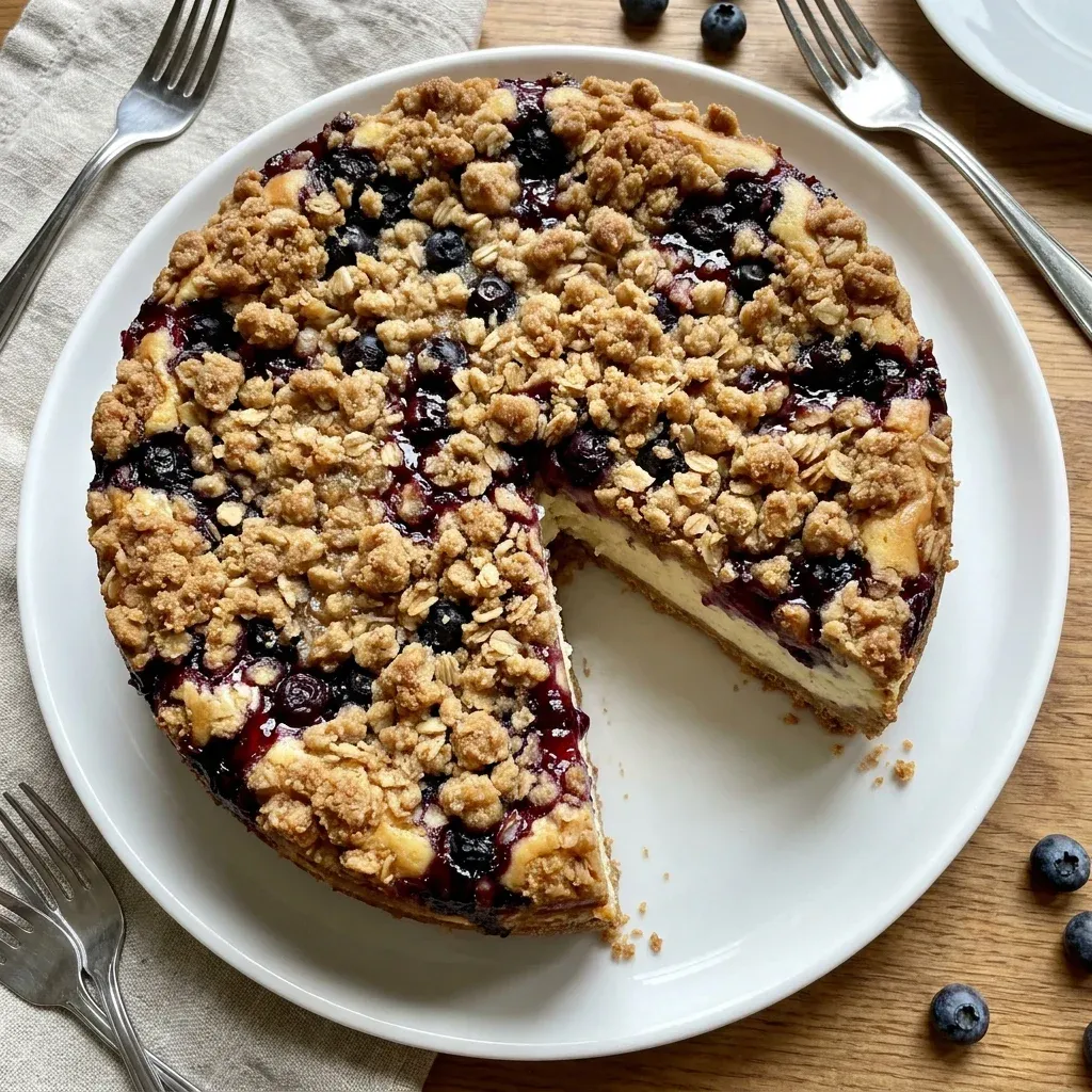 Blueberry Crumble Cheesecake