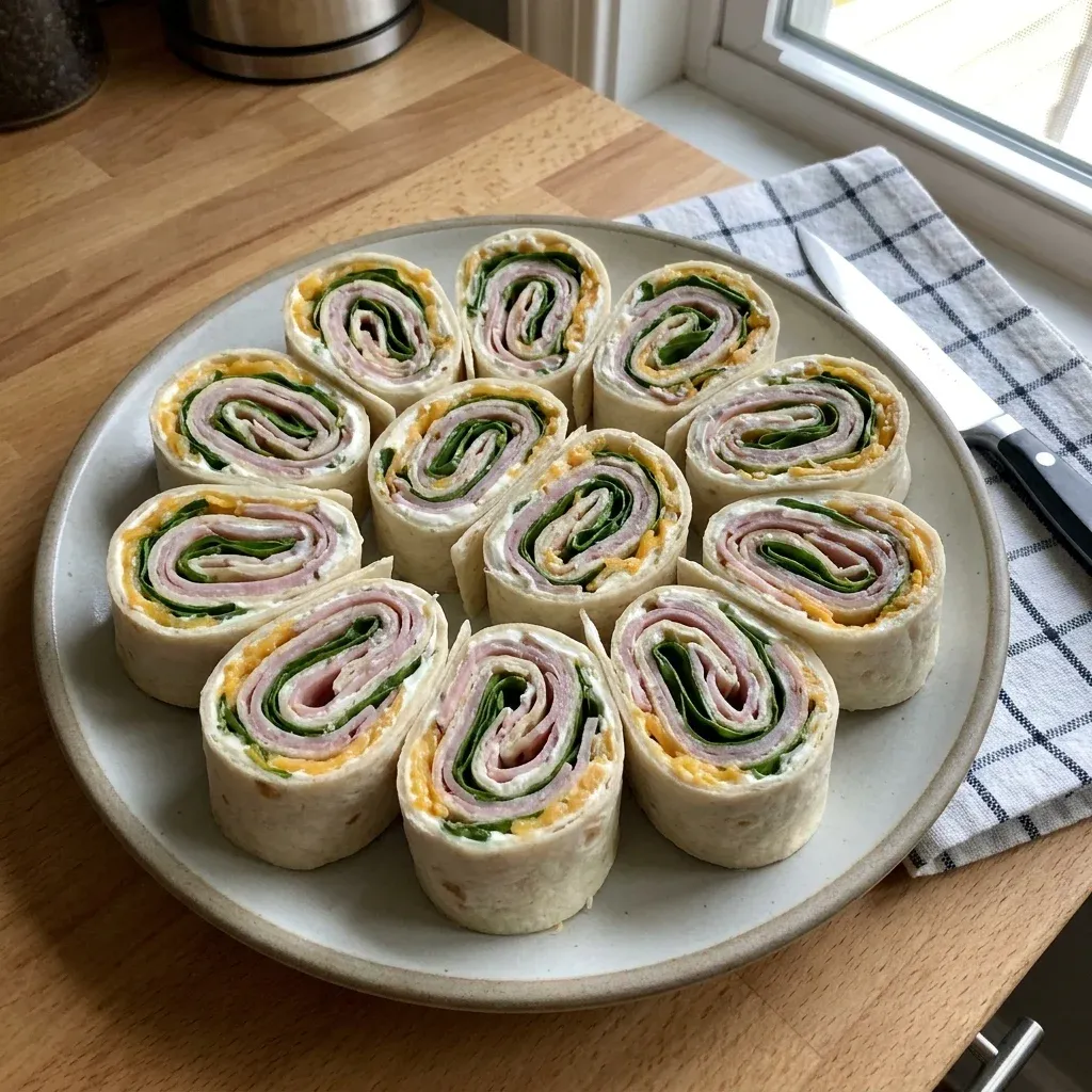 Ham and Cheese Tortilla Pinwheels 5 Ham and Cheese Tortilla Pinwheels