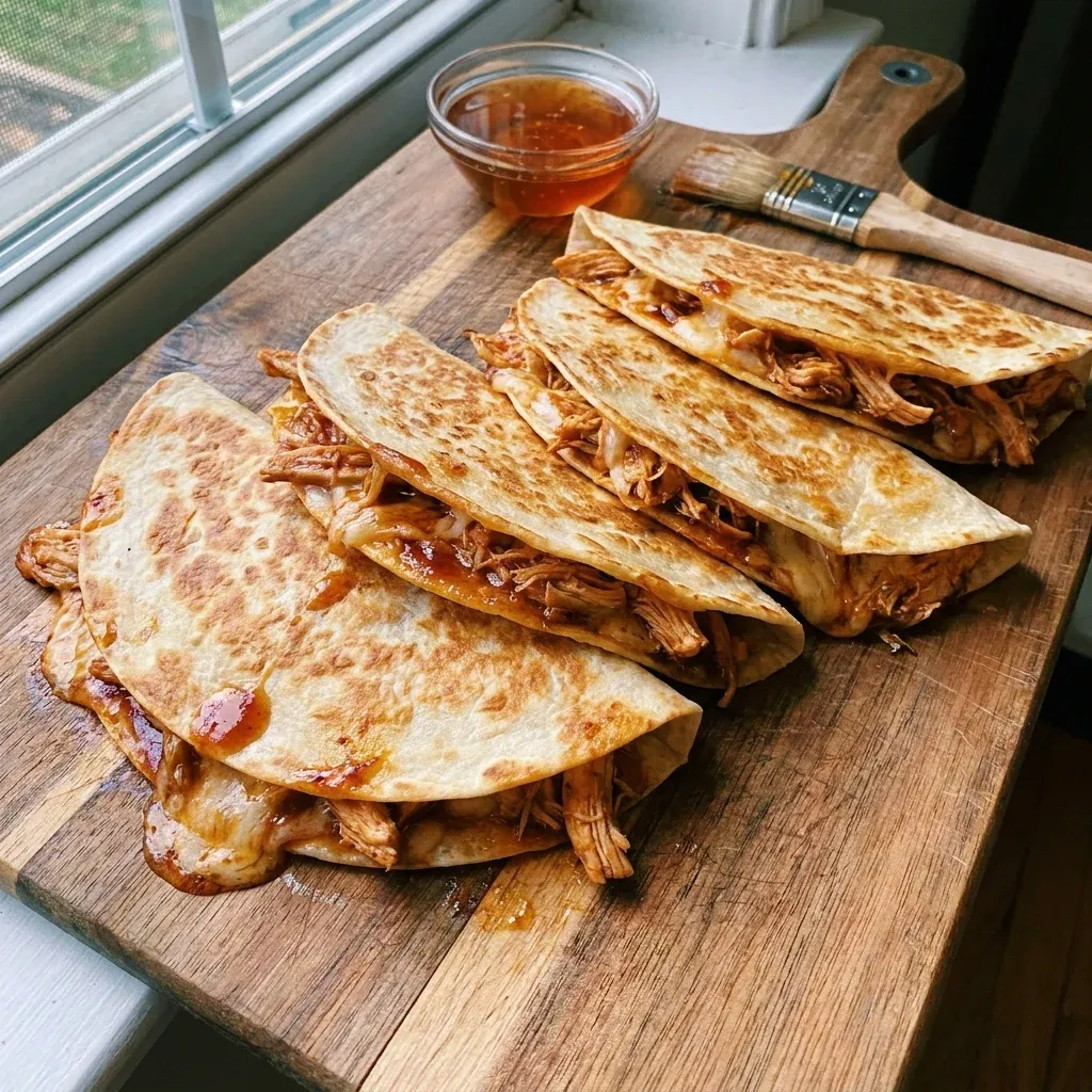 Hot Honey BBQ Chicken Quesadillas
