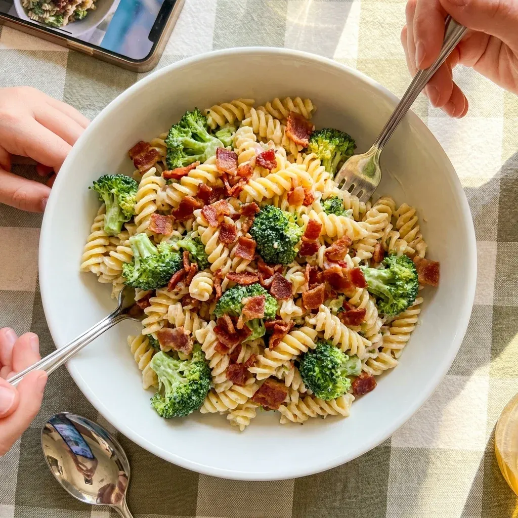 Creamy Broccoli Pasta Salad with Bacon 7 Creamy Broccoli Pasta Salad with Bacon