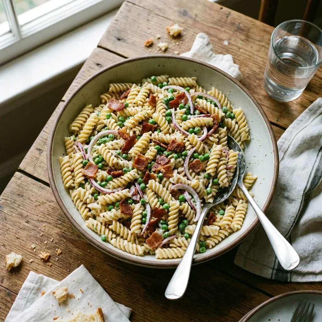 Creamy Bacon & Pea Pasta Salad 5 Creamy Bacon & Pea Pasta Salad