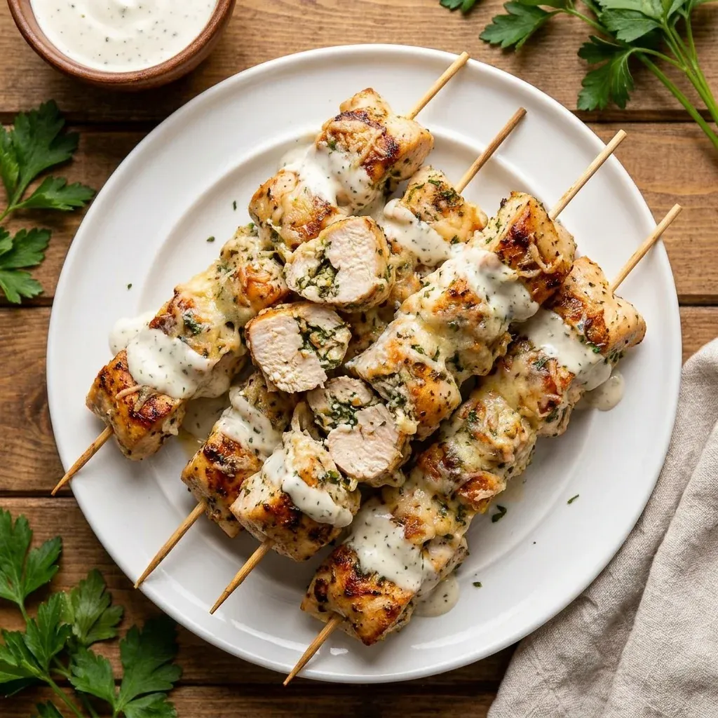 Ranch Garlic Parmesan Chicken Skewers 5 Ranch Garlic Parmesan Chicken Skewers