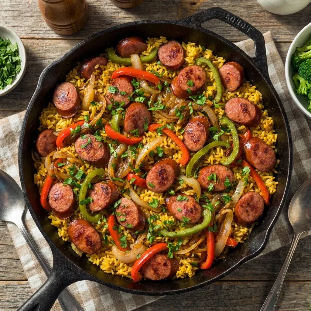 Quick Kielbasa & Rice Skillet 5 Quick Kielbasa & Rice Skillet