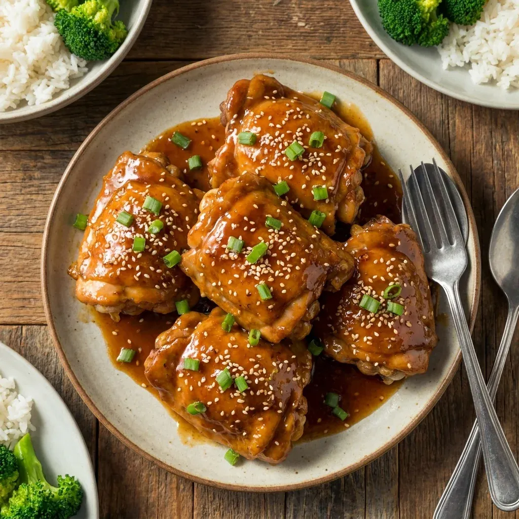 Slow Cooker Honey Garlic Chicken Thighs 5 Slow Cooker Honey Garlic Chicken Thighs