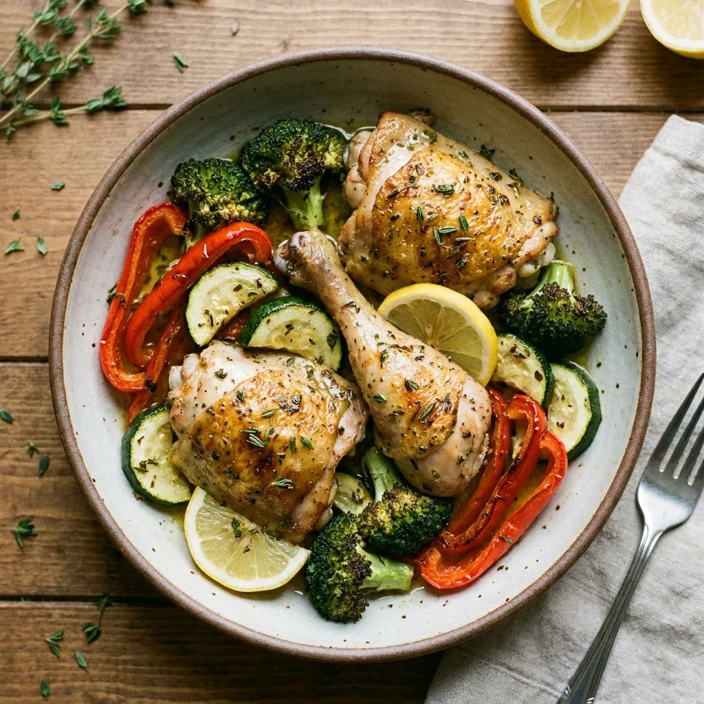 Sheet Pan Lemon Herb Chicken and Veggies 5 Sheet Pan Lemon Herb Chicken and Veggies