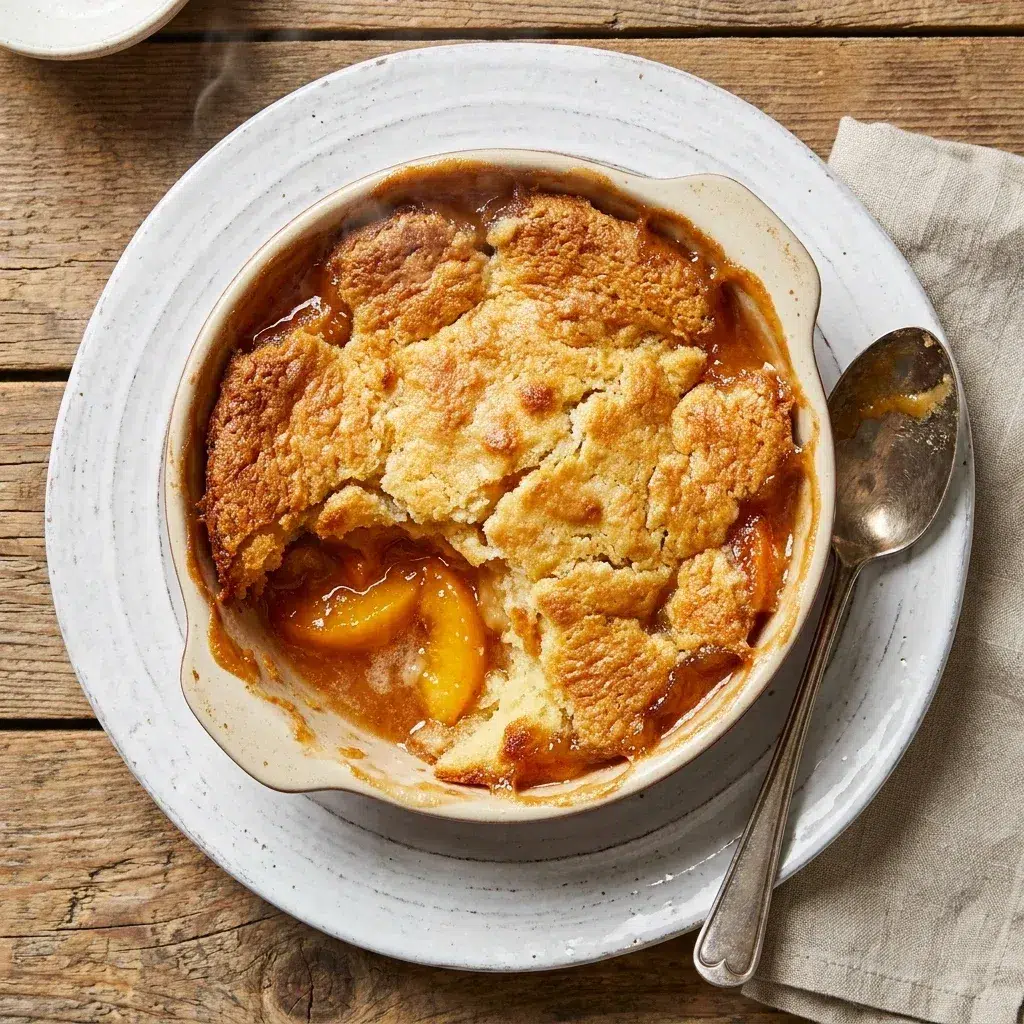 3-Ingredient Peach Cobbler with Cake Mix