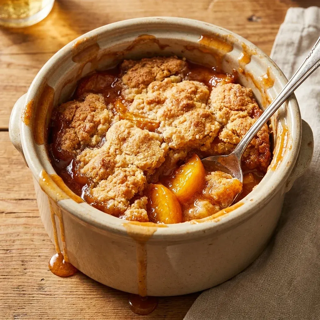 Easy Crockpot Peach Cobbler 5 Easy Crockpot Peach Cobbler
