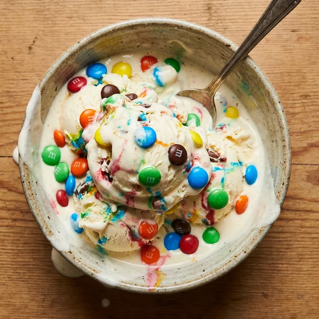 M&M Loaded Vanilla Ice Cream 5 M&M Loaded Vanilla Ice Cream