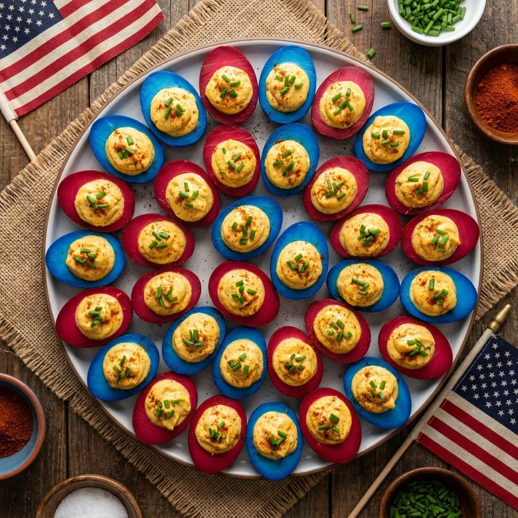 Patriotic Deviled Eggs 5 Patriotic Deviled Eggs