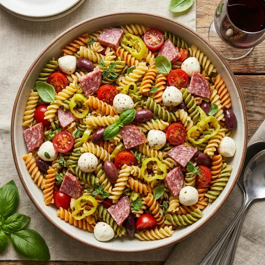 Classic Antipasto Pasta Salad with Salami 5 Classic Antipasto Pasta Salad with Salami