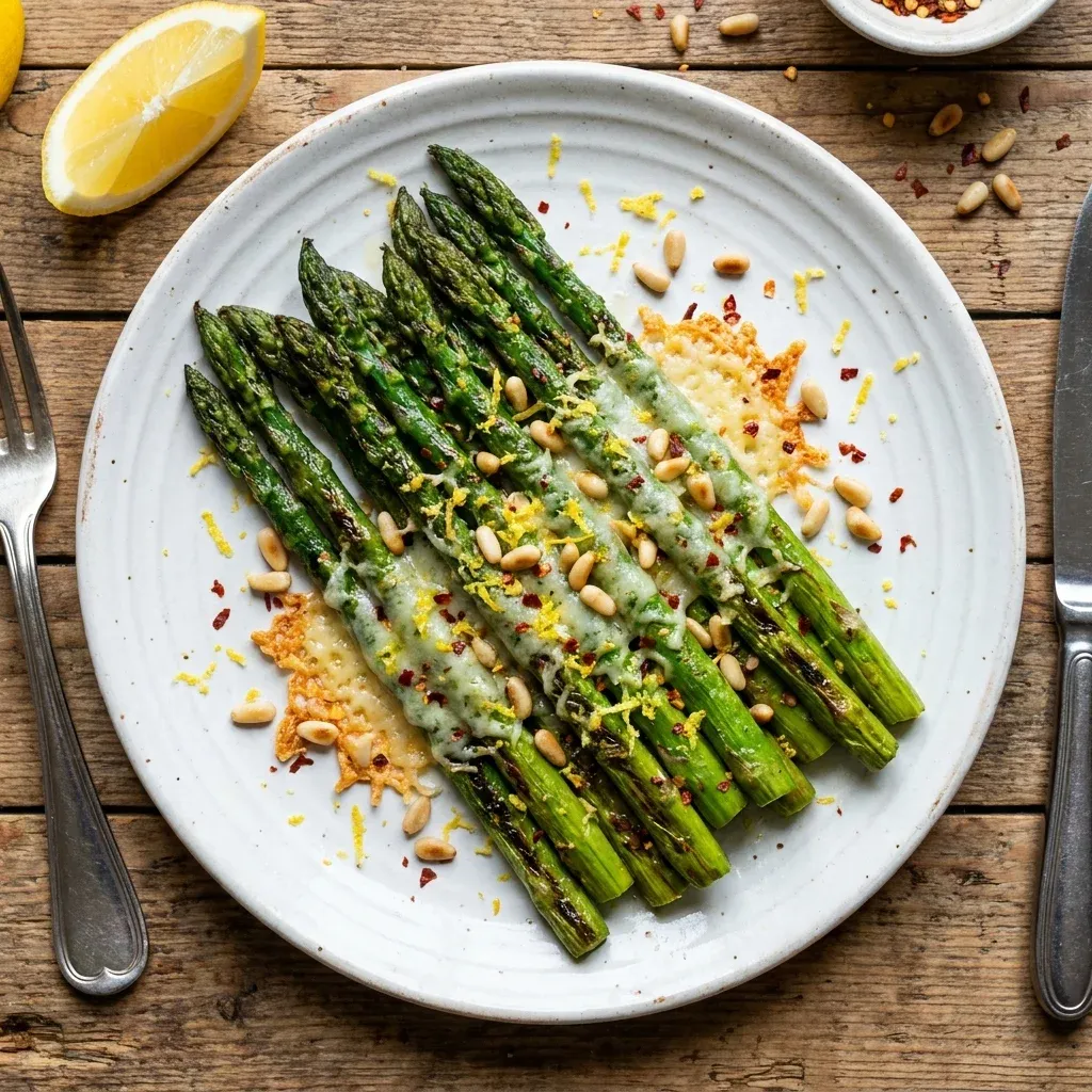 Pan Fried Asparagus with Parmesan