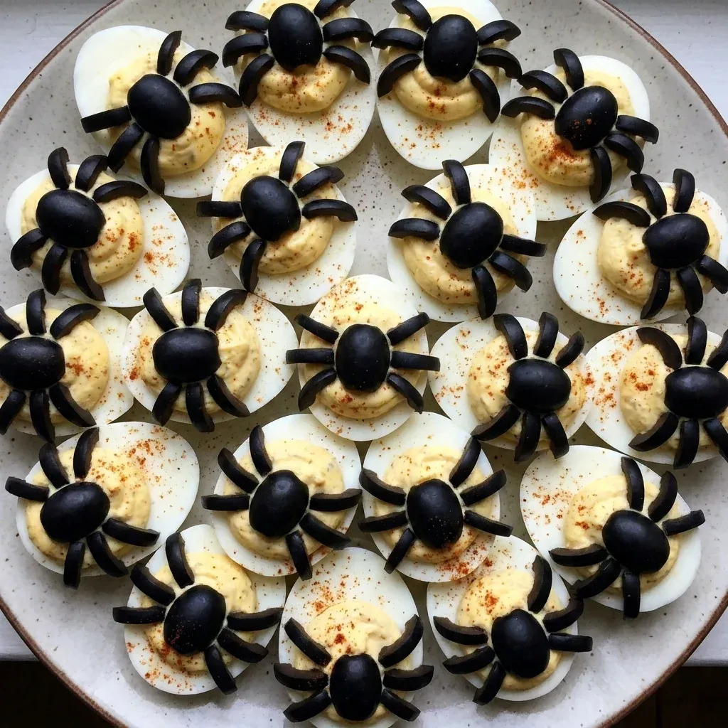 Spooky Spider Deviled Eggs 5 Spooky Spider Deviled Eggs