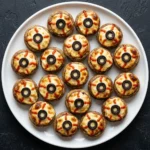Spooky Stuffed Mushroom Eyeballs